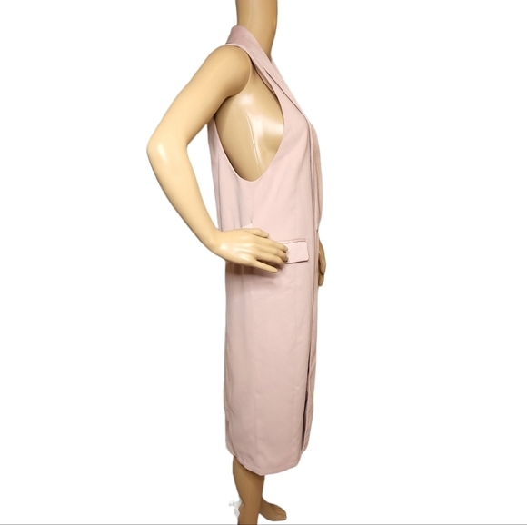 Leith sleeveless cardigan duster vest. Blush pink.  Size xs - Picture 5 of 14